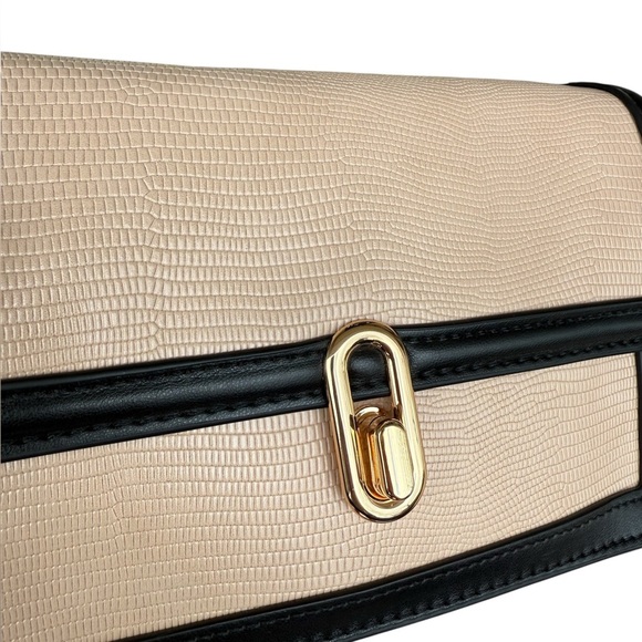 Jules Kae Mia Bag Purse Crossbody Handbag Tan Black Classic Old Money New NWT - Picture 5 of 9